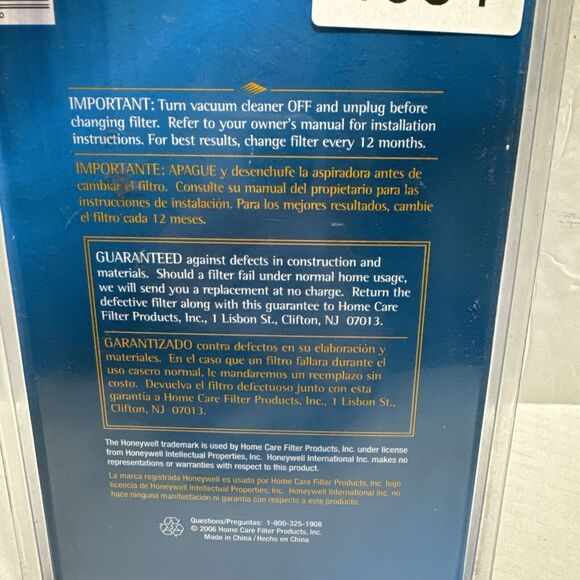 Eureka Vacuum DCF-16 Dust Cup Filter Series 2950, 2960, 2990 H14016 - NEW/SEALED - Picture 4 of 6